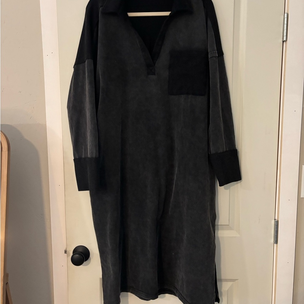 Chic Soul Black and Gray Dress
